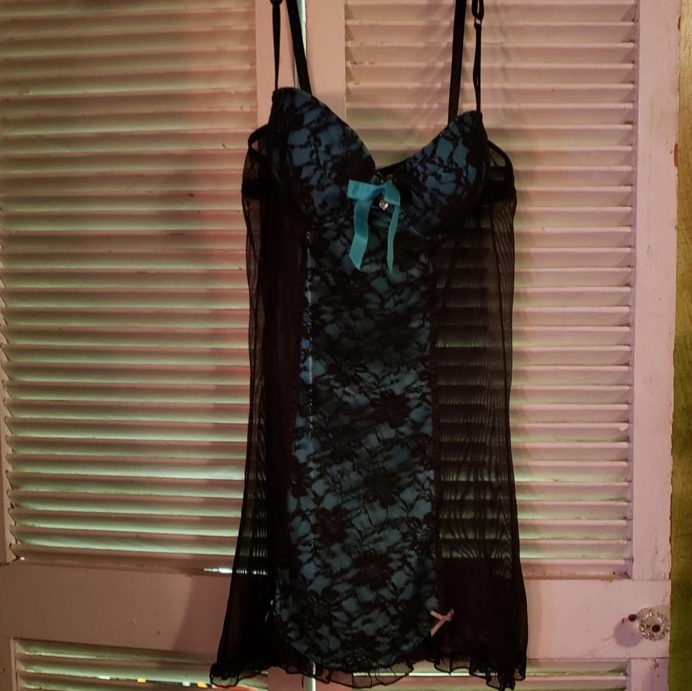 Silky lacy teddy